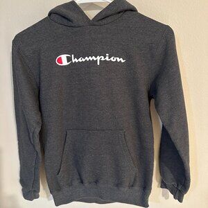 Kids Champion Grey Hoodie Sweatshirt